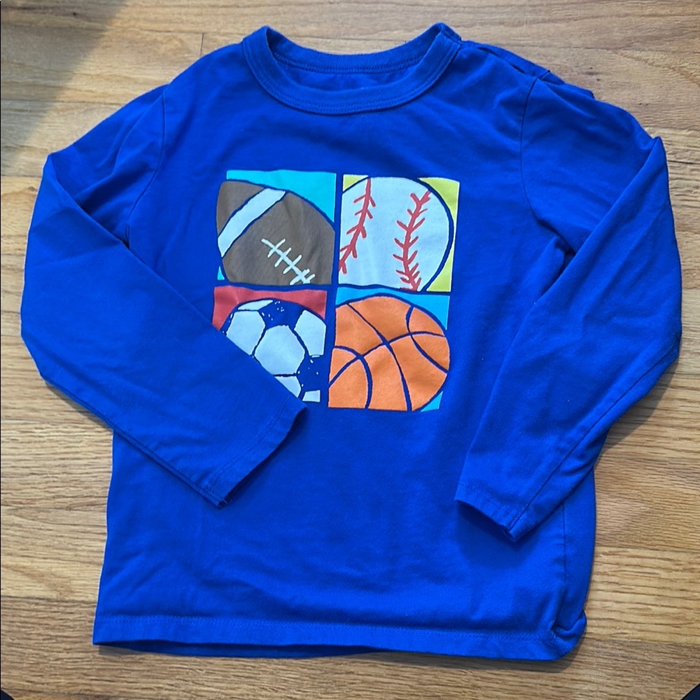 Blue Sports Graphic Kids Shirt